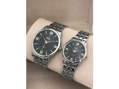 Steel Analog Couple Watches