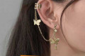 Chain Pin Tassel Earrings