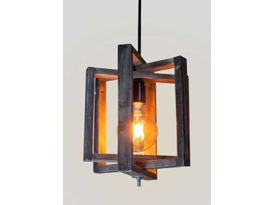 American Vintage Wood Pendant Light